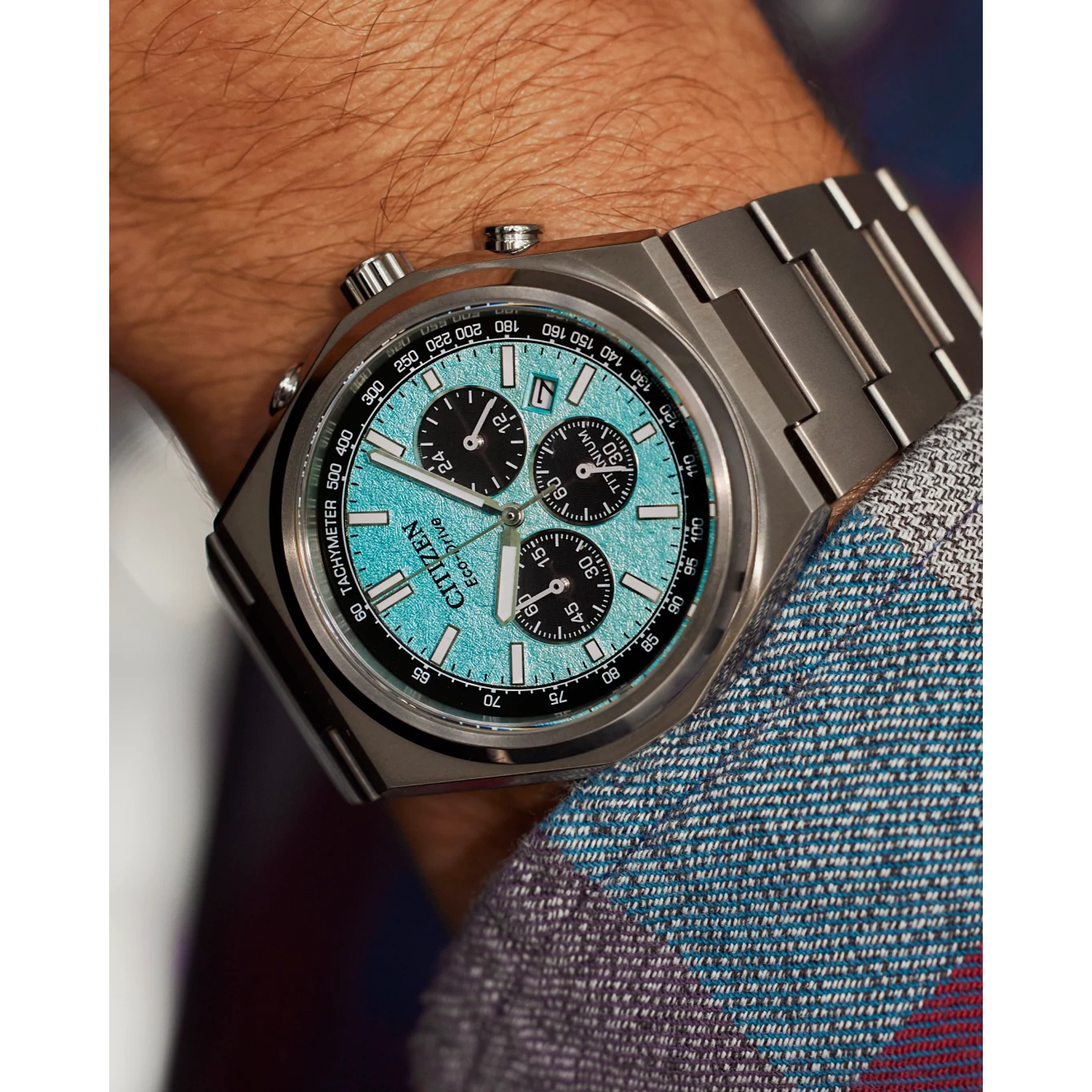 Reloj Citizen Azul Zenshin Chrono Super Titanio CA4610-85M | Elegancia relojería